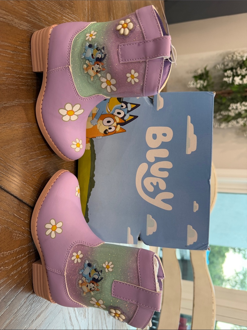 Kids' Lavender Daisy Bluey Character Ankle Boots